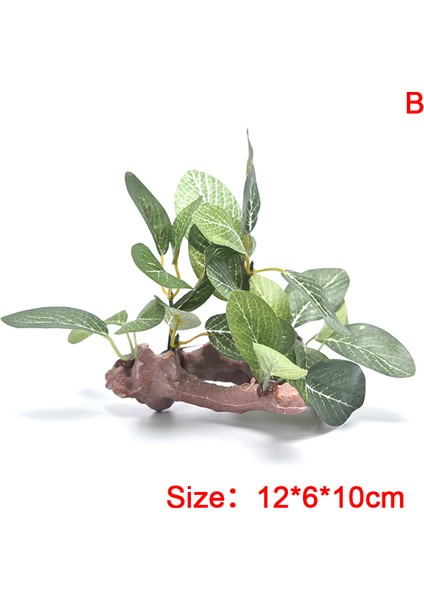 B Tarzı Yapay Sahte Kaplumbağa Balık Tankı Bitkileri Çim Akvaryum Sucul Peyzaj Dekorasyon Süsü (Yurt Dışından)