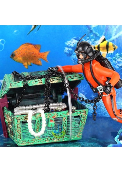 No.1 Tarzı Akvaryum Dalıcı Hazine Aksiyon Sandık Süsü Balık Tankı Hava Avcısı Sualtı Manzara Süsleri (Yurt Dışından) fiyatları