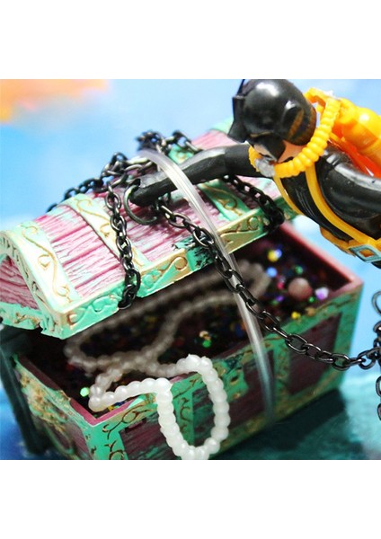 No.1 Tarzı Akvaryum Dalıcı Hazine Aksiyon Sandık Süsü Balık Tankı Hava Avcısı Sualtı Manzara Süsleri (Yurt Dışından) fırsatları