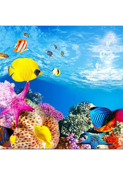C Stili 40X60CM Akvaryum Manzara Sticker Poster Balık Tankı 3D Arka Plan Boyama Sticker Çift Taraflı Okyanus Deniz Bitkileri Arka Plan Akvaryum Dekorasyon (Yurt Dışından) indirimleri
