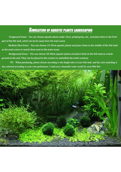 Ön Plan Çimen 11 Stili Yapay Su Bitkileri Akvaryum Bitkileri Balık Tankı Dekorasyonları Ev Ofis Akvaryumu Simülasyon Hidroponik Bitkiler (Yurt Dışından) modelleri