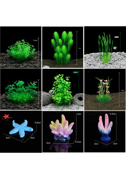 Ön Plan Çimen 11 Stili Yapay Su Bitkileri Akvaryum Bitkileri Balık Tankı Dekorasyonları Ev Ofis Akvaryumu Simülasyon Hidroponik Bitkiler (Yurt Dışından) fırsatları