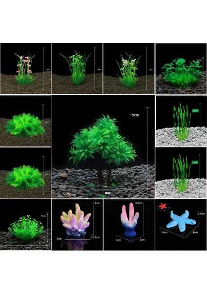 Ön Plan Çimen 11 Stili Yapay Su Bitkileri Akvaryum Bitkileri Balık Tankı Dekorasyonları Ev Ofis Akvaryumu Simülasyon Hidroponik Bitkiler (Yurt Dışından) indirimleri