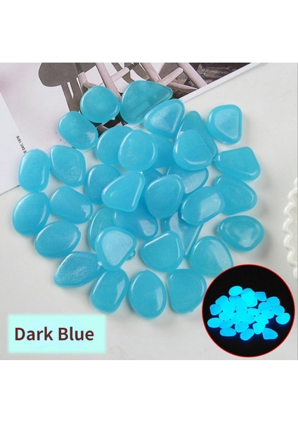 Lacivert Tarzı 50 Parça Bahçe Patikaları Için Parlayan Kaya Taşları Glow Stones Rocks Glow In The Dark Bahçe Çakılları - Aydınlatmalı Taşlar (Yurt Dışından)