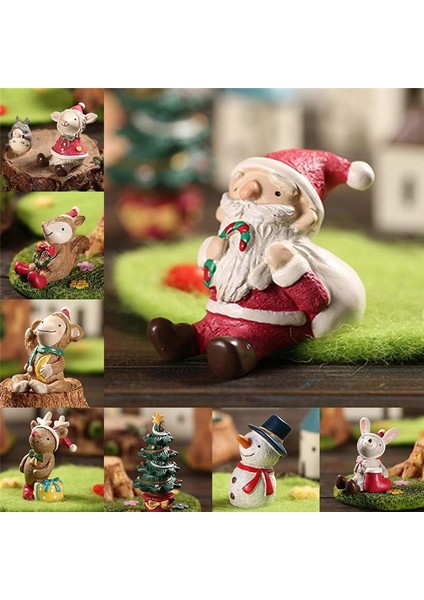 No.5 Tarzı 1 Adet Akvaryum Süsü Balık Tankı Süsü Yılbaşı Süsü El Sanatları Kar Tanesi Geyik Noel Baba Hayvan Figürü (Yurt Dışından)