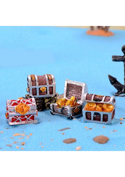 No.9 Tarzı 1pc Hazine Sandığı Kutu Antika Yaratıcı Akvaryum Dekorasyonu Peyniraltı Gümüş Sikke Süslemeler Reçine El Sanatları (Yurt Dışından) fiyatları