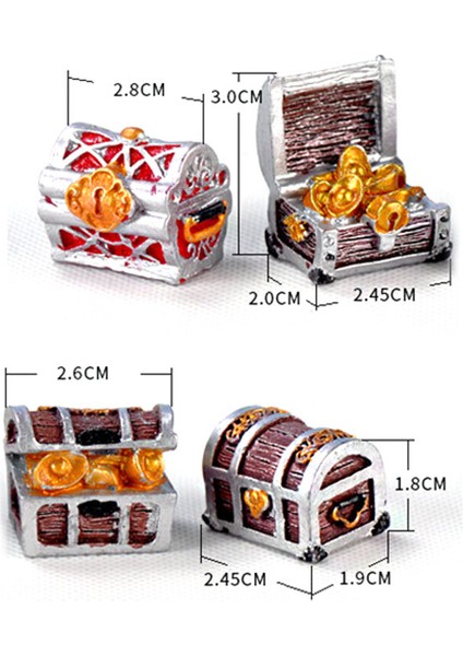 No.9 Tarzı 1pc Hazine Sandığı Kutu Antika Yaratıcı Akvaryum Dekorasyonu Peyniraltı Gümüş Sikke Süslemeler Reçine El Sanatları (Yurt Dışından) modelleri