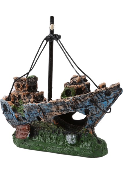 No.1 Tarzı Akvaryum Süs Dekoru Batık Gemi Yıkıcı Balık Mağara Dekorasyonu - Balık Tankı Aksesuarları (Yurt Dışından) fiyatları