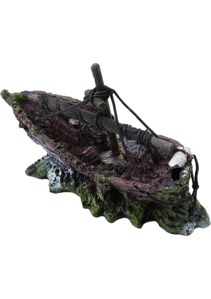 No.1 Tarzı Akvaryum Süs Dekoru Batık Gemi Yıkıcı Balık Mağara Dekorasyonu - Balık Tankı Aksesuarları (Yurt Dışından) indirimleri