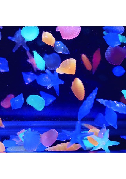 No.1 Tarzı 50 Parça Glow Taş Akvaryum Dekoratif Parlayan Taş Luminous Sahte Çakıl Deniz Canlıları Denizyıldızı Güneşli Balık Tankları Dekorasyon Bahçe (Yurt Dışından)