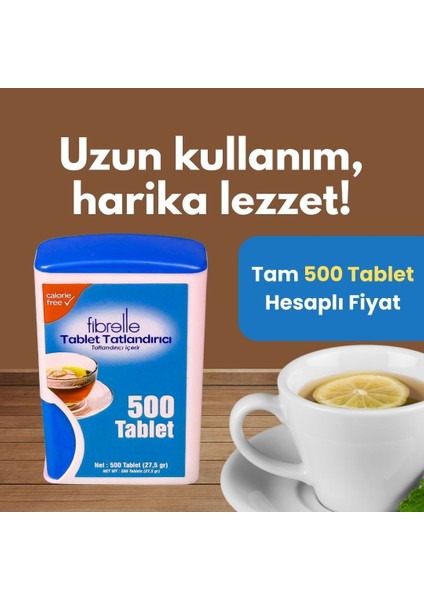 Sakarinli Tablet Tatlandırıcı 500'LÜK Kutu fiyatları