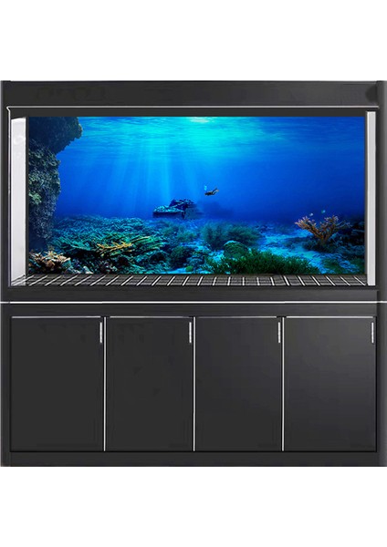 D Stili 30X52CM Yağmur Ormanı Akvaryum Arka Plan Poster Balık Tankı Sürüngen Kutusu Pvc 3D Sualtı Dünya Manzara Resim Dekor Arka Plan Duvar Kağıdı (Yurt Dışından)