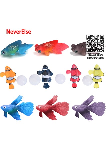 Mavi Altın Balık Stili Resim Olarak Akvaryum Yüzen Yapay Balık Floresan Küçük Palyaço Balığı Jilet Balığı + Emiş Kupası Balık Tankı Dekorasyon Süsleri (Yurt Dışından) modelleri