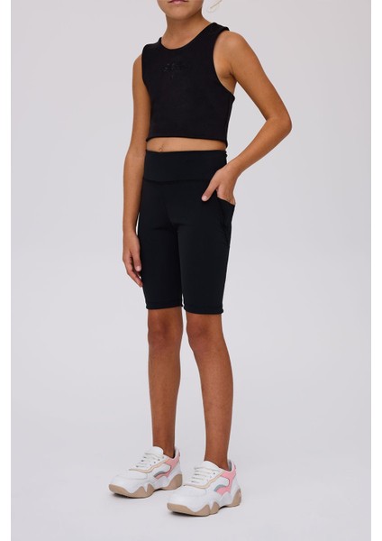 Bg Store Kız Çocuk Siyah Tayt