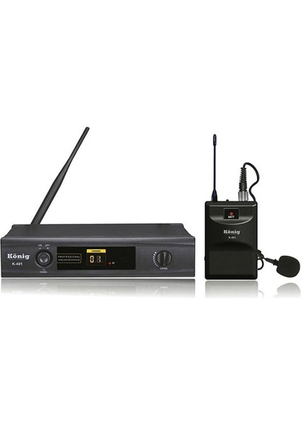 K-401F Yaka Frekans Ayarlı Telsiz Mikrofon