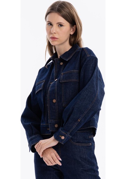 Slim Fit Cepli Denim Kadın Ceket fiyatları