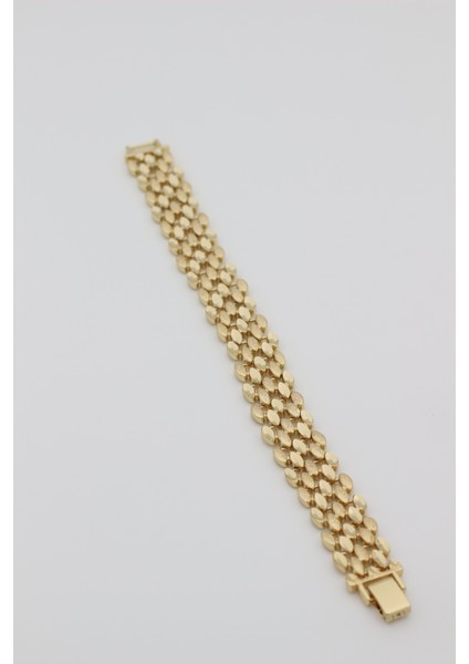 Xupıng Jewelry 14 Ayar Altın Kaplama, Baklava Model Bileklik
