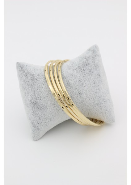 Xupıng Jewelry 14 Ayar Altın Kaplama, Ajda Bilezik 4 Adet modelleri