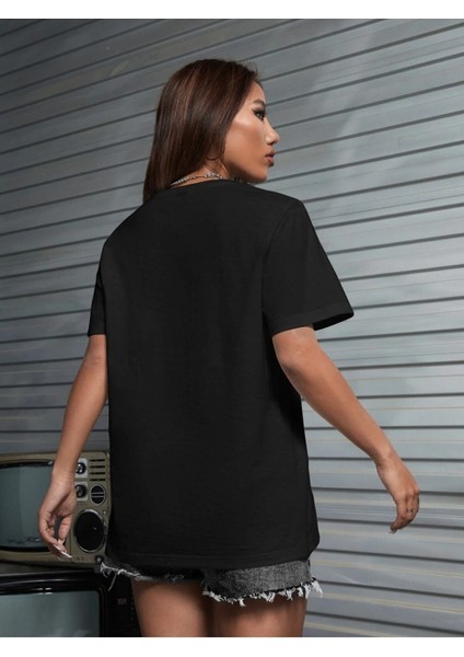 Flower Bear Baskılı Oversize T-Shirt Salaş Boyfirend modelleri