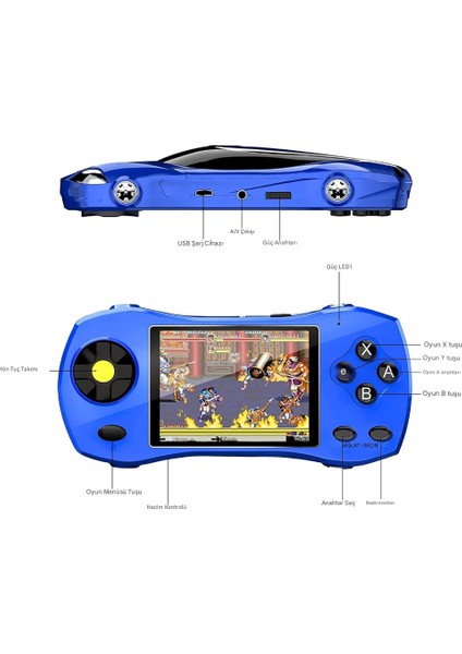 Spor Araba Oyun Konsolu F1 Psp Retro Nostalji Mini Oyun Kutusu Çocuk Tek Çift 620 Oyun