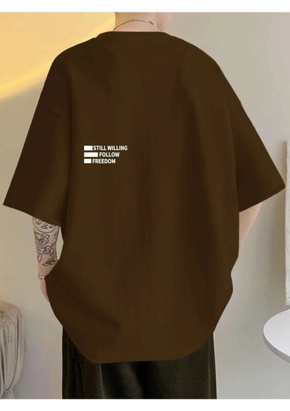Still Willing Baskılı Oversize Erkek T-Shirt Salaş Boyfirend fiyatları