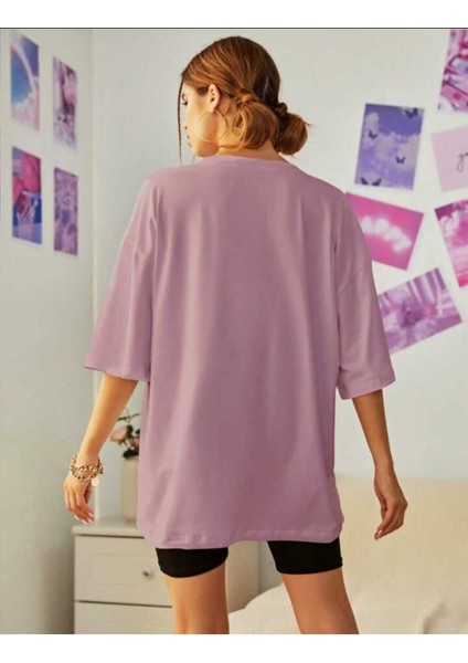 Ayıcık Baskılı Kadın Oversize Salas T-Shirt Boyfriend fiyatları