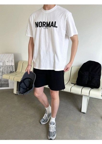 Normal Baskılı Oversize Erkek T-Shirt Salaş Boyfirend fiyatları
