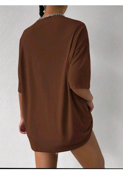 Kadın Palm Sprıngs U.s.a Baskılı Oversize Salaş T-Shirt Boyfriend fiyatları