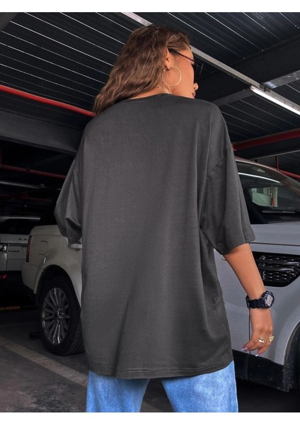 Oversize T-Shirt Chıcago Football Team Baskılı fiyatları