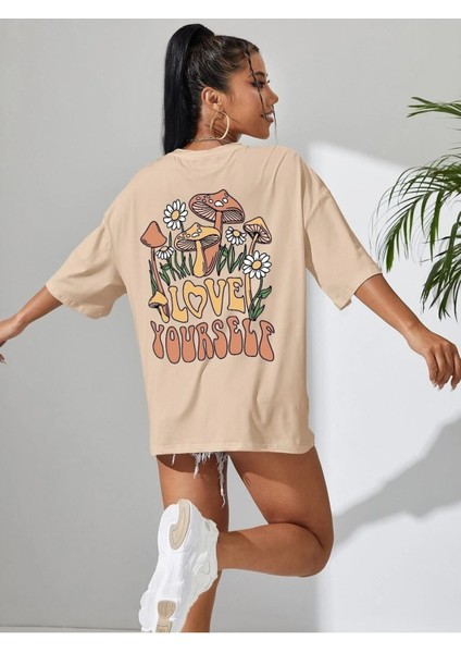 Oversize T-Shirt Love Your Self Baskılı fiyatları