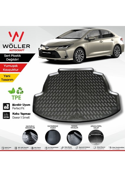 Toyota Corolla Bagaj Havuzu 2019 2024 Arası 3d Ultraflex Esnek