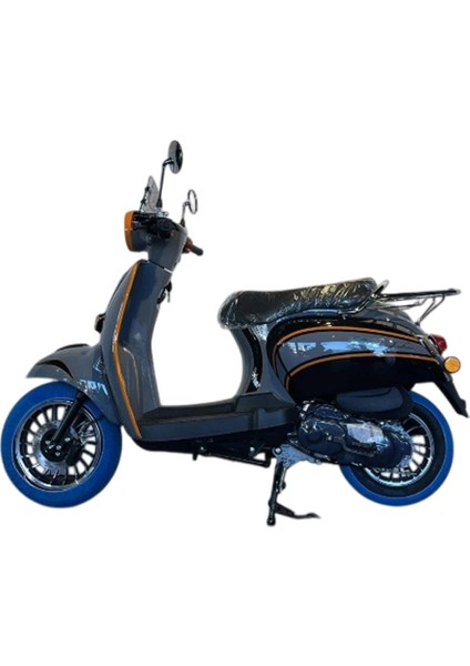Turtle 50 Benzinli Scooter - Siyah/Gri