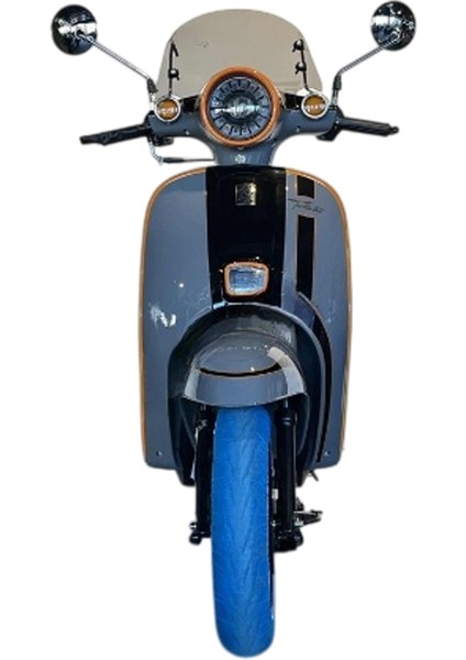 Turtle 50 Benzinli Scooter - Siyah/Gri