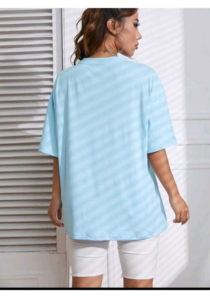 Emoji Baskılı Oversize Ünisex T-Shirt Salaş Boyfirend