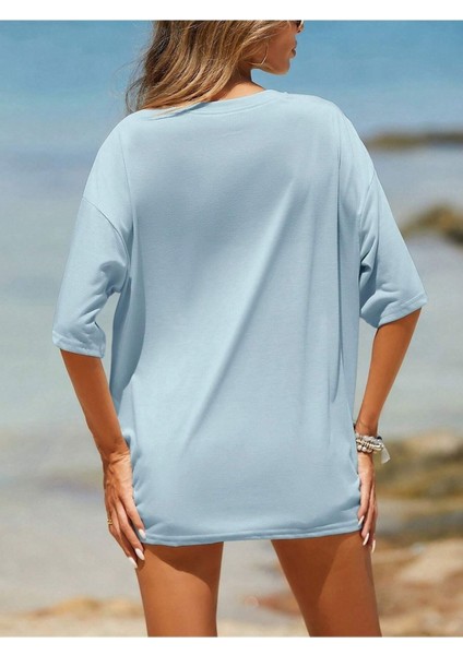 Surf Riders Baskılı Kadın Oversize T-Shirt Salaş Boyfirend fiyatları