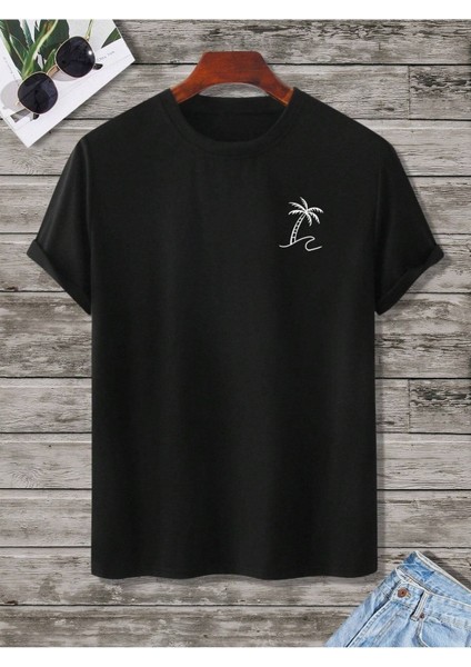 Palmiye Baskılı Oversize T-Shirt Salaş Boyfirend fiyatları