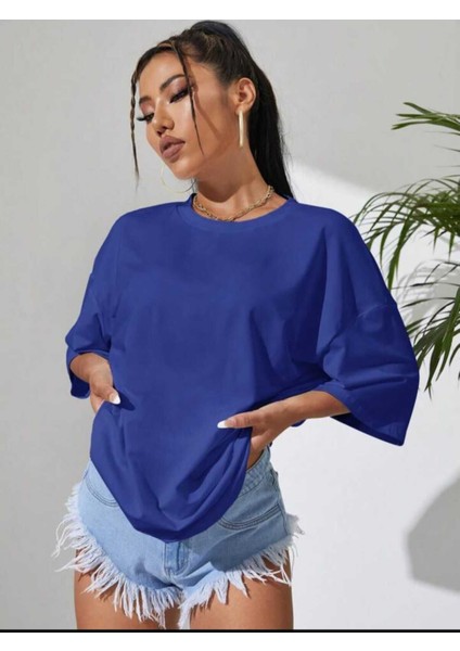 Düz Basic Kadın T-Shirt Oversize Salas Boyfriend fırsatları
