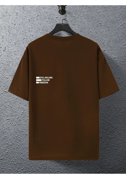 Still Willing Baskılı Oversize Erkek T-Shirt Salaş Boyfirend