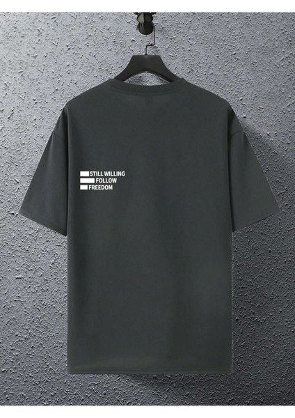 Still Willing Baskılı Oversize Erkek T-Shirt Salaş Boyfirend fiyatları