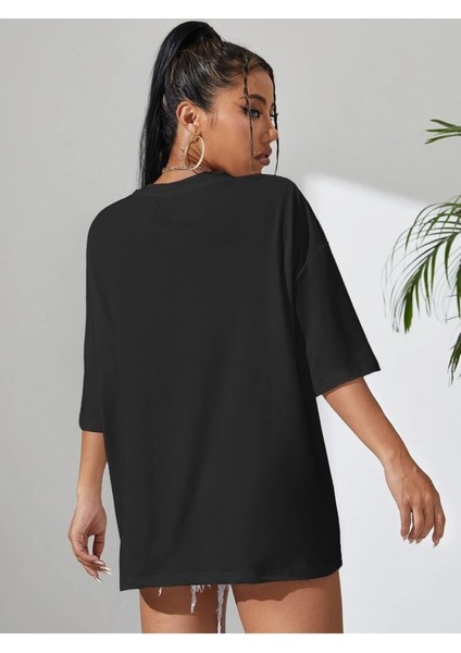 Kadın Oversize T-Shirt Nope Not Today Baskılı