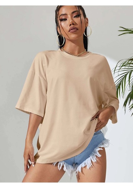 Girl Gang Baskılı Oversize T-Shirt Salaş Boyfirend fiyatları