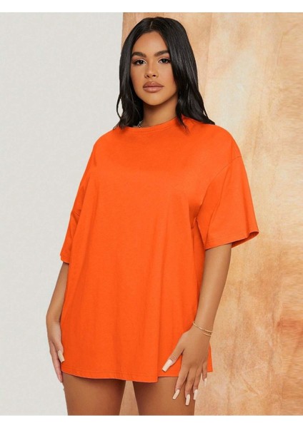 Düz Basic Unisex Oversize Salas T-Shirt Boyfriend