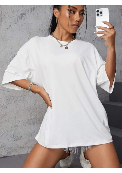 Girl Gang Baskılı Oversize T-Shirt Salaş Boyfirend fiyatları