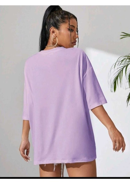 Kadın Be The Lıght Baskılı Oversize Salaş T-Shirt Ünisex Boyfirend fırsatları