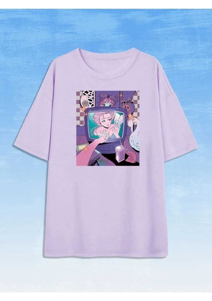 Yulıa Baskılı Oversize T-Shirt Salas Boyfriend