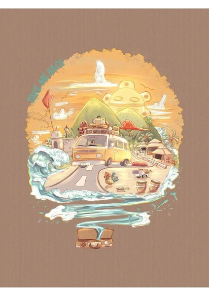 View Baskılı Kadın Oversize Kahverengi T-Shirt modelleri