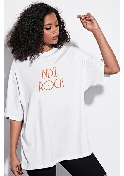 Kadın Indie Rock Baskılı Oversize T-Shirt fiyatları