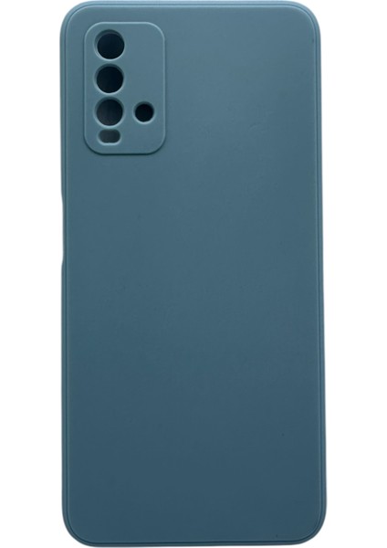 Xiaomi Redmi 9t Uyumlu Soft Mavi Lansman Içi Kadife Silikon Kılıf