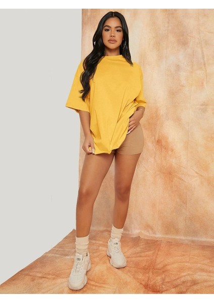 Düz Basic Unisex Oversize Salas T-Shirt Boyfriend modelleri