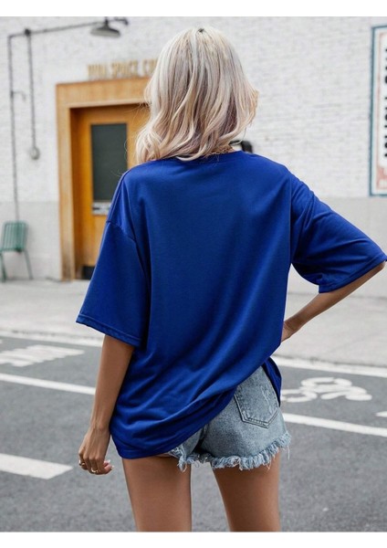 Tennessee Baskılı Kadın Oversize Kahverengi T-Shirt fiyatları